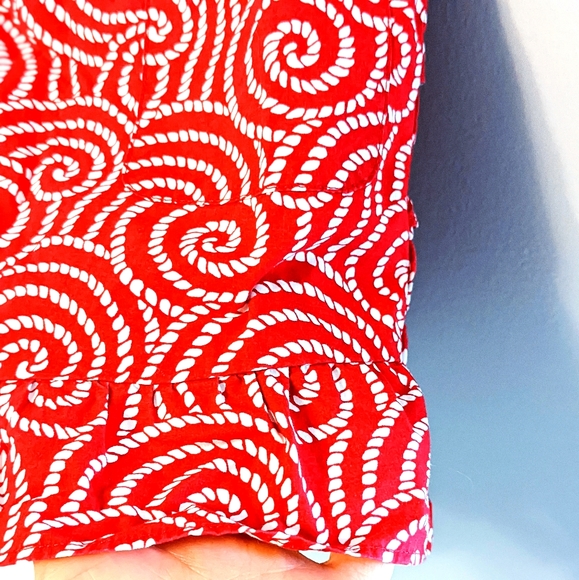 Vineyard Vines Girls Red Rope Swirl Nautical Pattern Dress - Picture 7 of 12